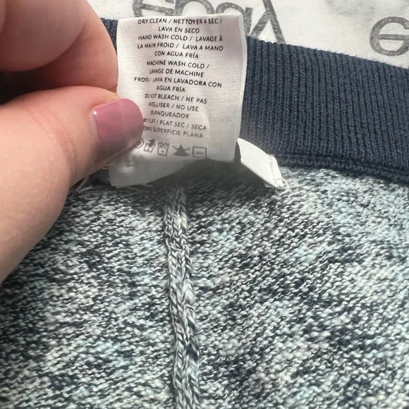 Naadam High Waisted Knit Bike Shorts in Light Blue Cotton Cashmere Size US Large - Picture 10 of 12